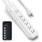 Geeni - 6 Outlet 460 Joules Surge Protector Strip - White-Front_Standard