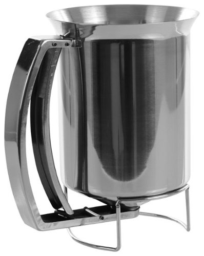  Hastings Home - 3-Cup Pancake Batter Dispenser - Stainless