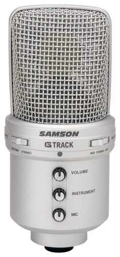Samson - G-Track USB Supercardioid Condenser Microphone - Silver-Front_Standard 