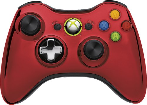  Microsoft - Special Edition Chrome Series Wireless Controller for Xbox 360 - Red Chrome