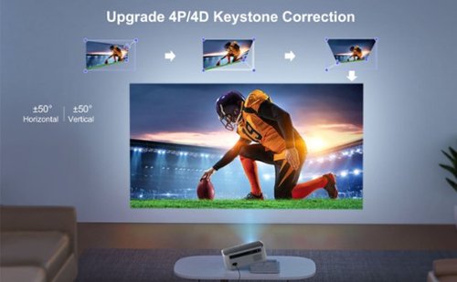 Yaber  Buffalo U6 portable projector White Dot, 1080P, WiFi, wireless screen mirroring, and 4-point keystone correction - White Dot WHERE TO BUY