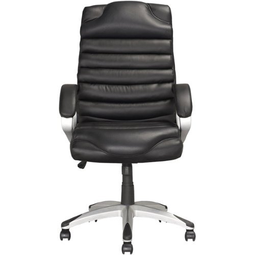  CorLiving - 5-Pointed Star Foam and Leatherette Executive Chair - Black