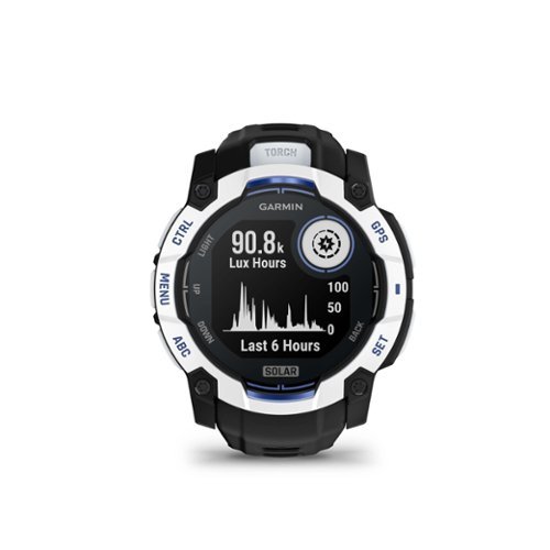 Garmin Instinct 3 Solar GPS Smartwatch 50 mm Fiber-reinforced Polymer - Whitestone with black/bolt blue silicone band - (2025) HOW TO BUY