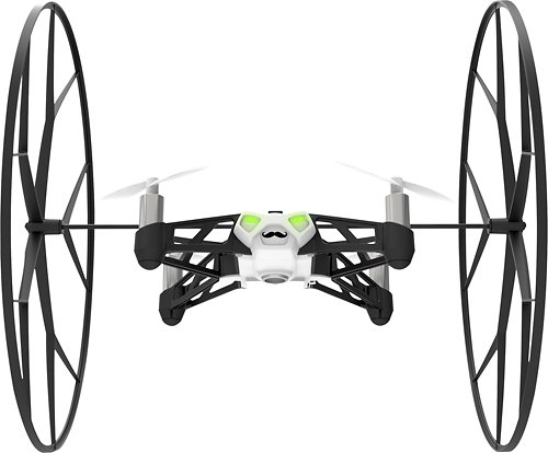  Parrot - Rolling Spider Mini Robot Insect Drone - Black/White/Green