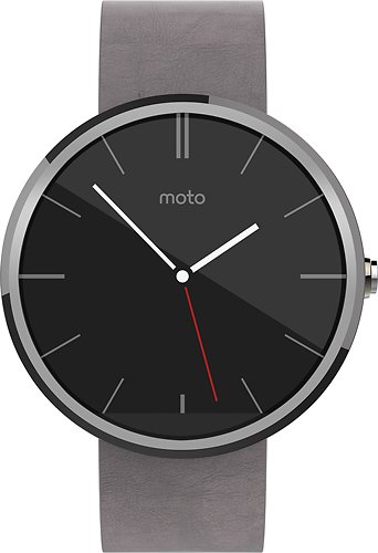  Motorola - Moto 360 23mm Smartwatch for Android Devices 4.3 or Higher - Stone Leather
