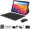 ANTEMPER - 2026 Latest Android Tablet, 10 Inch, 128GB+16GB(8+8)+512GB Expand, Octa-Core Processor, 2 in 1 with Keyboard Case Mouse - Black-Front_Standard