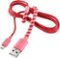 Modal™ - 4' Twist Micro USB Charge-and-Sync Cable - Pink-Front_Standard
