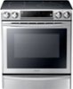 Samsung - 5.8 Cu. Ft. Slide-In Electric Range with Flex Duo™ Oven - Stainless Steel-Front_Standard