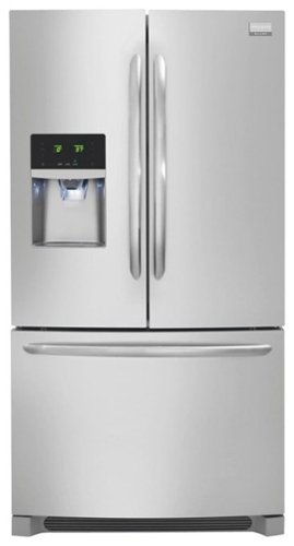  Frigidaire - Gallery 22.6 Cu. Ft. Frost-Free Counter Depth French Door Refrigerator with Thru-the-Door Ice and Water - Stainless steel