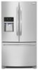 Frigidaire - Gallery 22.6 Cu. Ft. Frost-Free Counter Depth French Door Refrigerator with Thru-the-Door Ice and Water - Stainless steel-Front_Standard