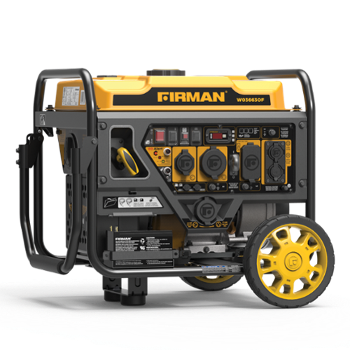 Firman - W03663OF Electric & Remote Start 120V RV Ready 4500-Watt Gasoline Open Frame Inverter Portable Generator with CO Alert - Gold, Black-Front_Standard 