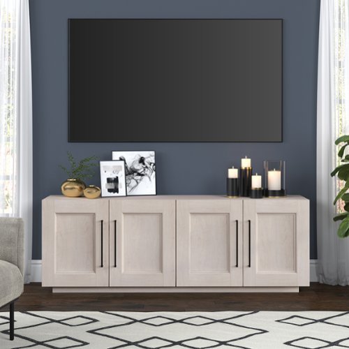 Camden&Wells - Lisabet TV Stand for Most TVs up to 75" - White Wash-Front_Standard 