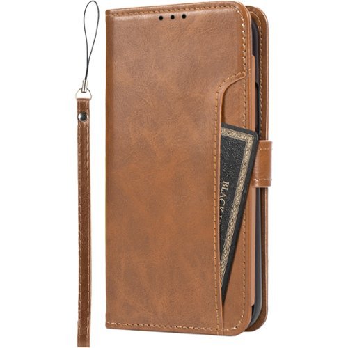 SaharaCase - Folio Wallet Case for Apple iPhone 14 - Brown-Left_Standard 