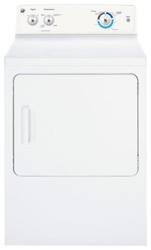  GE - 6.0 Cu. Ft. 6-Cycle Gas Dryer - White-on-White
