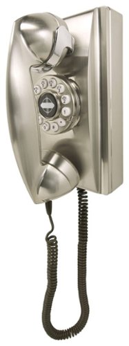 Crosley - CR55-BC Corded 302 Wall Phone - Silver