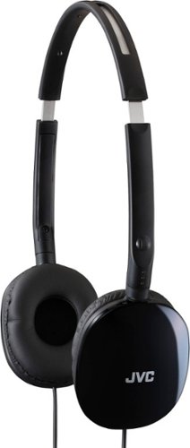  JVC - FLATS Wired On-Ear Headphones - Black