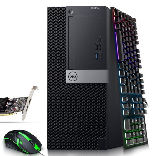 Dell - Refurbished Excellent - OptiPlex Tower Gaming Desktop PC | Intel i5-9th 3.0GHz | 16GB DDR4 RAM | 512GB SSD | NVIDIA GT 1030 | Wi-Fi | Windows 11-Front_Standard 