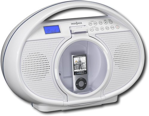 Insignia - Water-Resistant Boombox with Apple iPod Dock - Multi