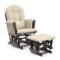 Storkcraft - Hoop Glider and Ottoman - Espresso/Beige-Front_Standard