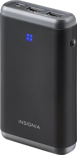  Insignia™ - 7800 mAh Portable Charger - Black/Gray