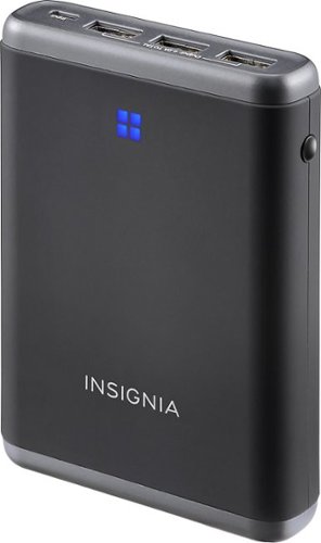  Insignia™ - 10400 mAh Portable Charger - Black/Gray