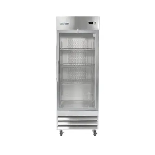 Front. Magic Chef - Commercial 29 in. 23 cu. ft. Single Glass Door Refrigerator in Stainless Steel - Stainless Steel.