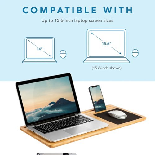 LapGear Bamboo Pro Lap Board for 17.3 Laptop - Natural WORLDWIDE DELIVERY