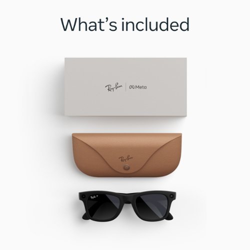 Ray-Ban Meta Wayfarer Large (Gen 2) glasses with Meta AI, Audio, Photo, Video Compatibility - Polarized Graphite lenses - Matte Black GLOBAL SHIPPING