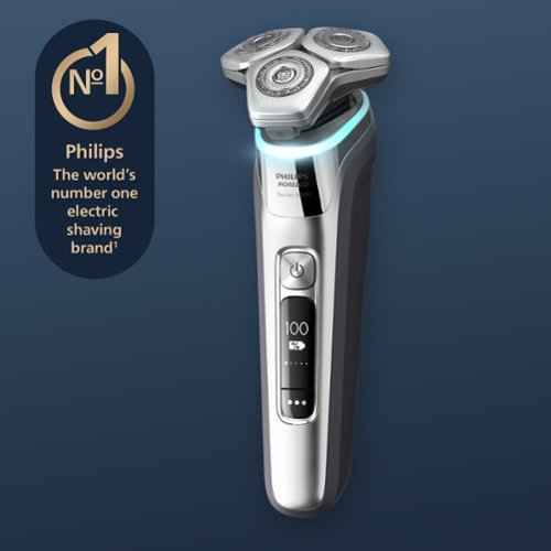 Philips Norelco 9500 Rechargeable Wet/Dry Electric Shaver with Quick Clean, Travel Case, and Pop up Trimmer - Silver WORLDWIDE DELIVERY