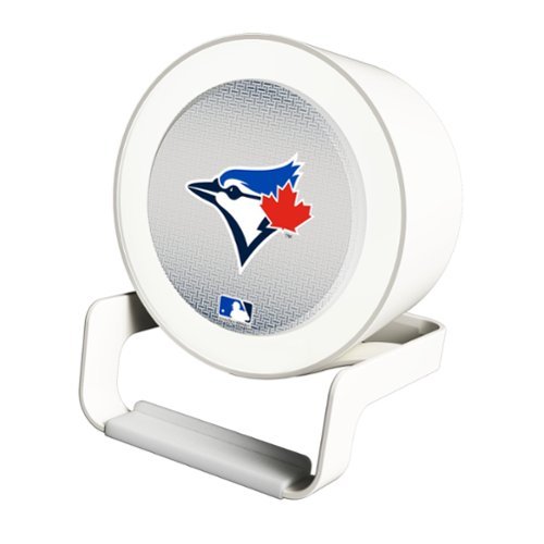 Keyscaper - Toronto Blue Jays Linen Print Nightlight Charger & Bluetooth Speaker - White-Front_Standard 
