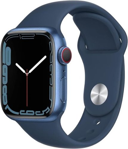 Refurbished Excellent - Apple Watch Series 7 Aluminum 41 mm (GPS + Cellular) - Blue - (2021)-Front_Standard 