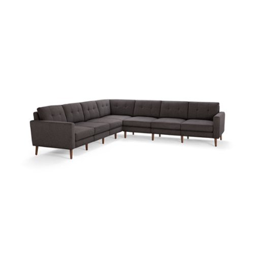 Burrow - Mid-Century Nomad 7-Seat Corner Sectional - Charcoal-Front_Standard 