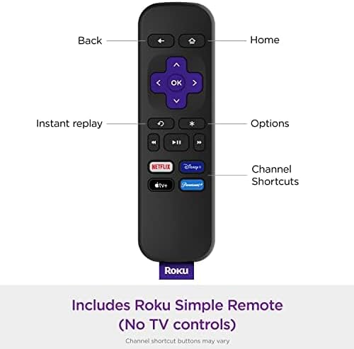(Renewed) Roku Express HD Streaming Device with High-Speed HDMI Cable and Simple Remote, Guided Setup, and Fast Wi-Fi - Black-Front_Standard 