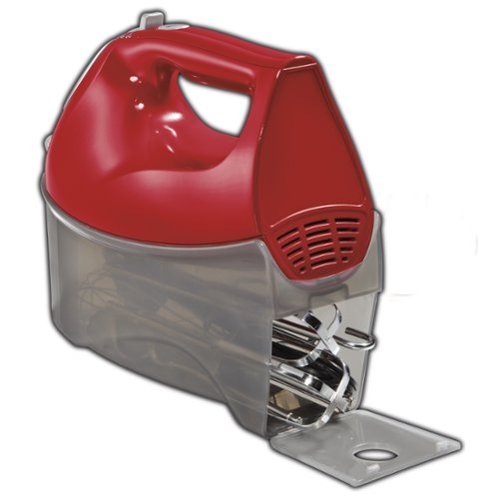 Hamilton Beach 6 Speed Hand Mixer with Snap-On Case - red WORLDWIDE DELIVERY