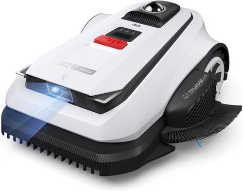 ECOVACS Robotics - Goat A3000 LiDAR PRO Robotic Lawn Mower, Fast Charging, Wire-Free Dual-LiDAR Navigation, TruEdge Edge Trimmer, 0.75 Acre - White-Front_Standard 