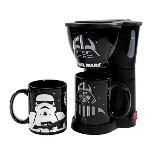 Uncanny Brands - Star Wars Single Serve Coffee Maker with 2 Mugs - Black-Front_Standard 