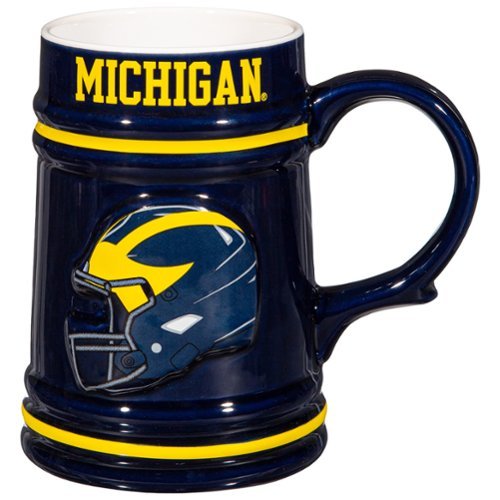 Evergreen Enterprises - Michigan Wolverines 24oz. Ceramic Stein Cup with Gift Box - Multicolor-Front_Standard 