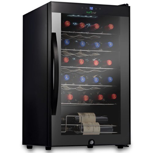 NutriChef - 24 Bottle Wine Fridge | Single Zone - White-Front_Standard 