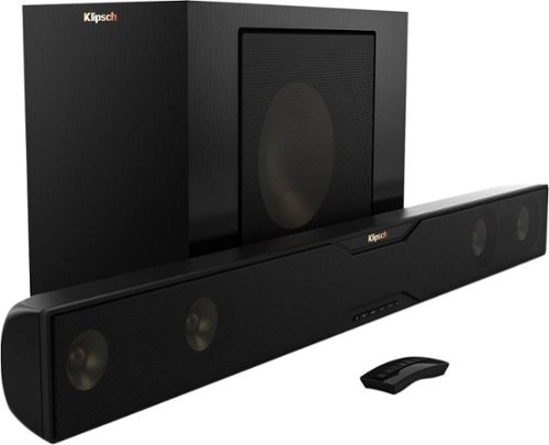 Klipsch - Reference Soundbar with 10" Wireless Subwoofer - Black-Angle_Standard 