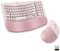 Logitech - Wave Keys and Lift Vertical Mouse Wireless Ergonomic Keyboard and Mouse Bundle with Cushioned Palm Rest - Rose-Front_Standard