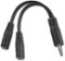 Dynex™ - Dual Mini Headphone Jack Adapter - Black-Front_Standard