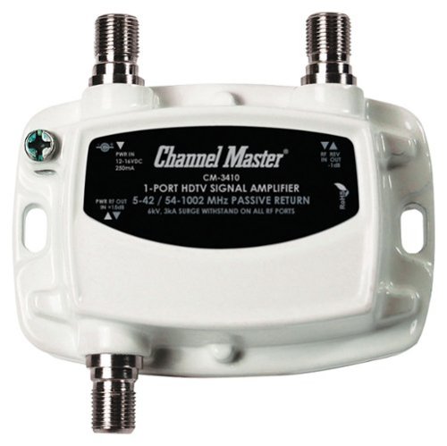  Channel Master - 1-Port HDTV Signal Amplifier - White