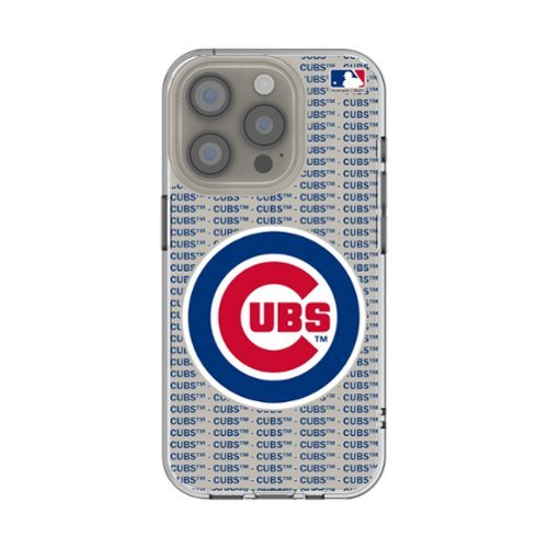 Keyscaper - MLB - Chicago Cubs Text Backdrop Clear iPhone Case - 16e - Multicolor-Front_Standard 