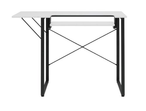 Studio Designs - Dart Sewing Table Folding Top and Adjustable Platform - Charcoal Black / White-Front_Standard 