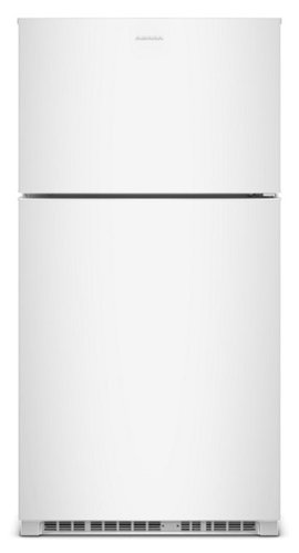 Amana - 33 in. Wide 21.3 cu. ft. Top-Freezer Refrigerator With Dual Crisper Drawers - White-Front_Standard 