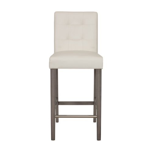 CorLiving - Leila Bar Height Barstool - White