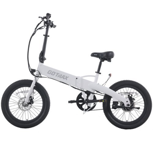 GoTrax - F1 Folding Ebike w/ 25 mile Max Operating Range and 20 MPH Max Speed - White-Front_Standard 
