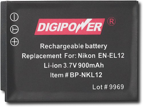  Digipower - NKL12 Rechargeable Lithium-Ion Battery for Select Nikon CoolPix Digital Cameras
