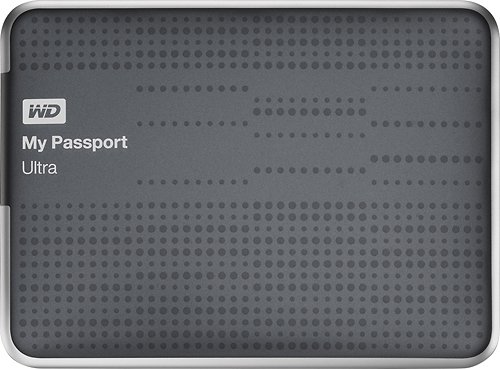  WD - My Passport Ultra 1TB External USB 3.0 Hard Drive - Titanium
