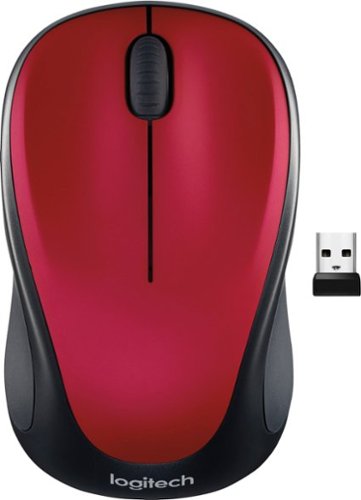 Logitech - M317 Wireless Optical Mouse - Wireless - Red